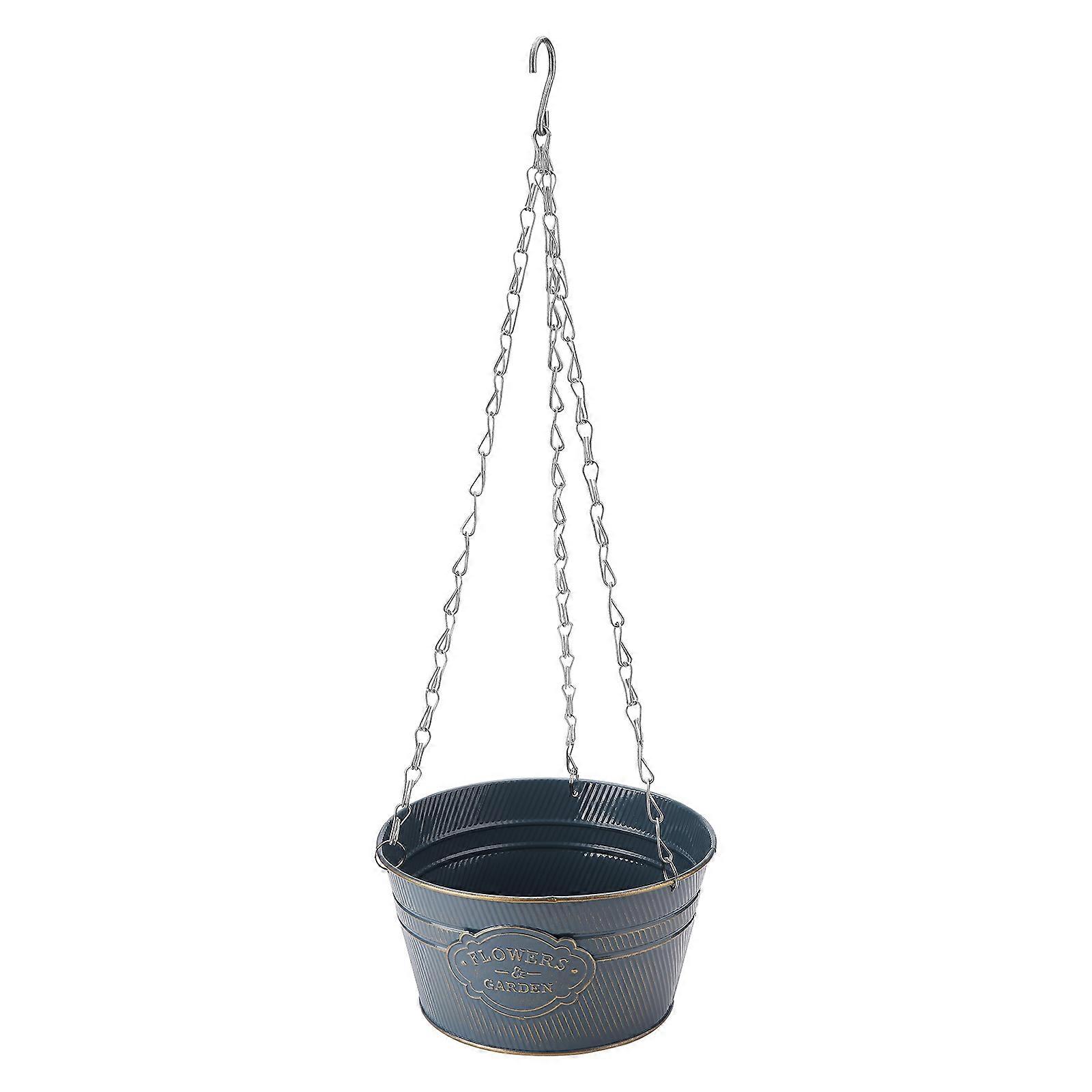 Horticultural Iron Bucket Flower Implement With Iron Chain