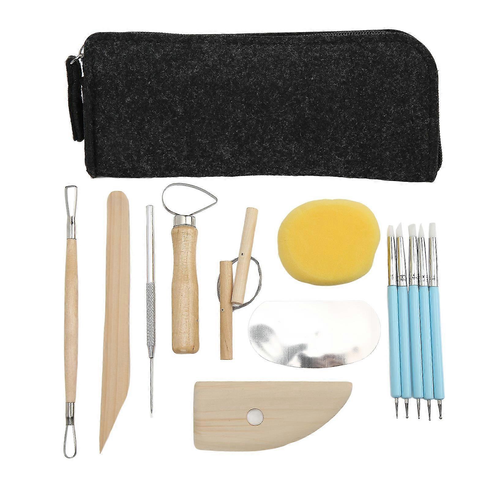 14 Pcs Portable Clay Tools for DIY Crafts, Pottery Shaping, Modeling, and Sculpting