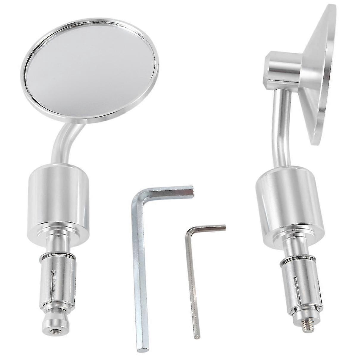 Motorcycle Rearview Mirror Reflector Universal Handle Mirror Rear Mirror,silver