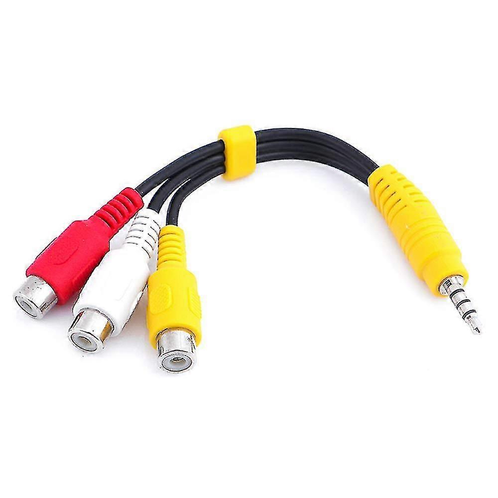 Replacement for Sony TV Video AV Component Adapter Cable 3.5mm To 3 RCA AV Input Adapter CBF Signal