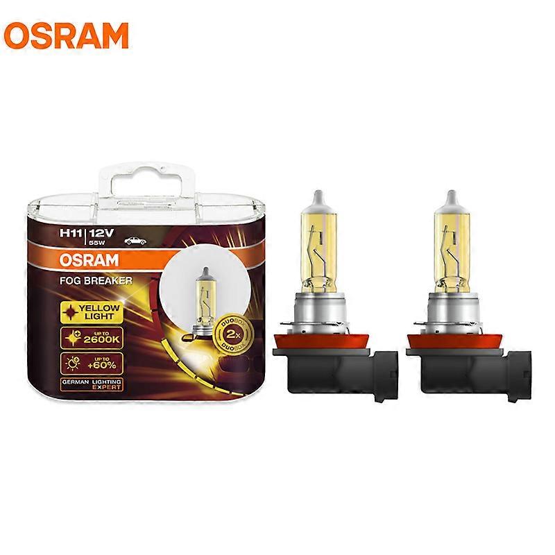 H11 12V 55W 2600K 64211FBR Fog Breaker Xenon Yellow 200% Yellow Light 60% More Bright Car Halogen Headlight Fog lights Pair