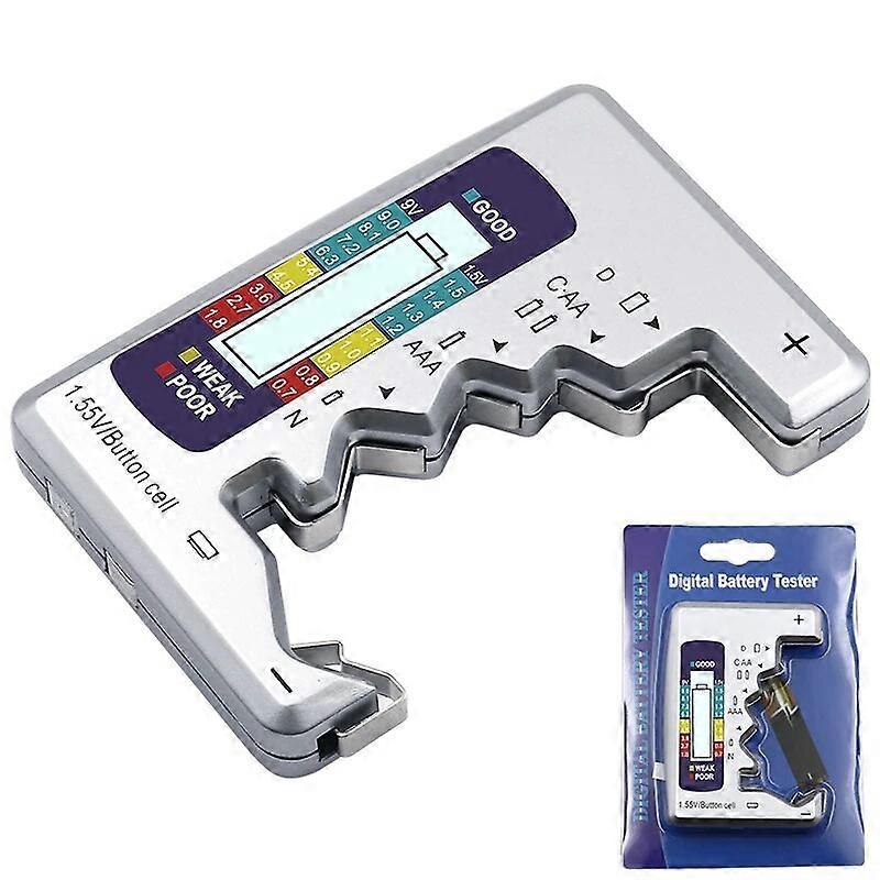 Digital Battery Tester LCD Display C D N AA AAA 9V 1.5V Button Cell Battery Capacity Check Detector Capacitance Diagnostic Tool