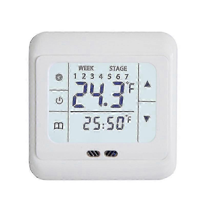 Electric Heating Thermostat With Touchscreen Lcd Display Smart 16a Thermostat Energy Saving Home Temperature Controller