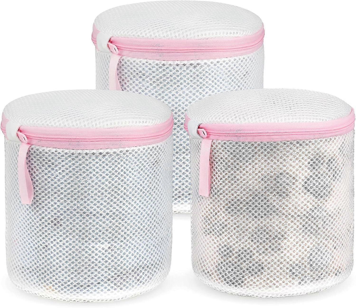 3pcs Laundry Mesh Bag Bra Wash Bag, Bra Laundry Bags with Zips, Reuse Washing Machine Bag for Lingerie, Underwear, Delicates