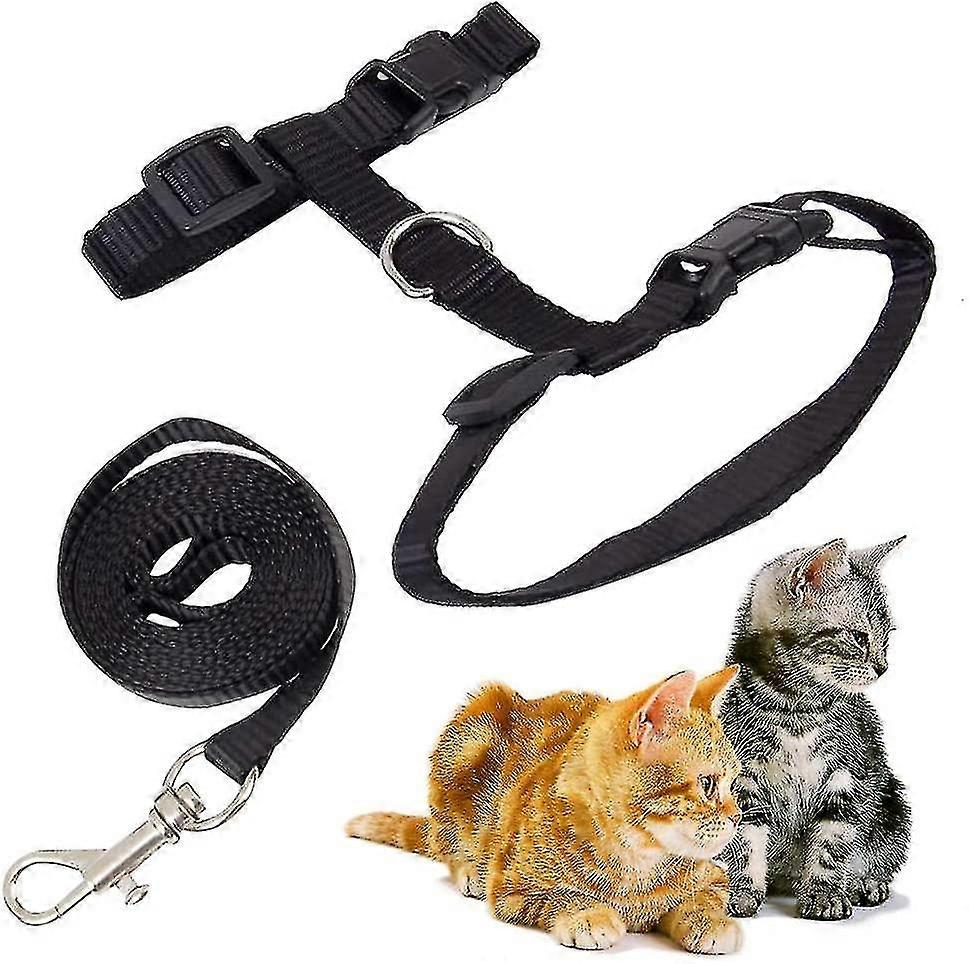Cat Harness With Leash Adjustable Harnesses Cat Leash Kitten Collar Escape-proof