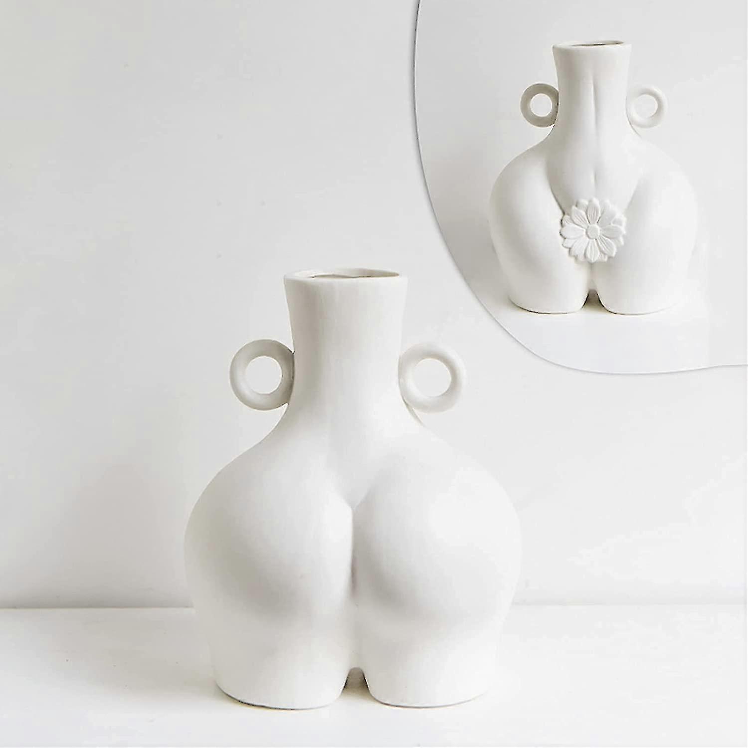 Vase En Céramique En Forme De Corps Humain | Pot De Fleur Décoratif Et Original | Plusieurs Tailles - 7