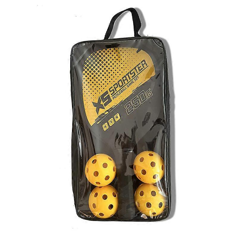 ピックルボールラケットセット ピックルボールラケット 快適なグリップ 滑り止めハンドル 木製 4 ボール 収納バッグ付き 大人 屋内 アウトドア スポーツ