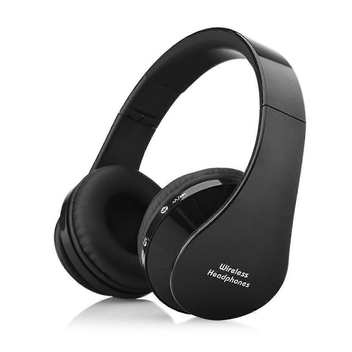Foldable Wireless Bluetooth Headphone Audio Gaming Headset Wireless Headphone with Mic for Phone Computer(Black)