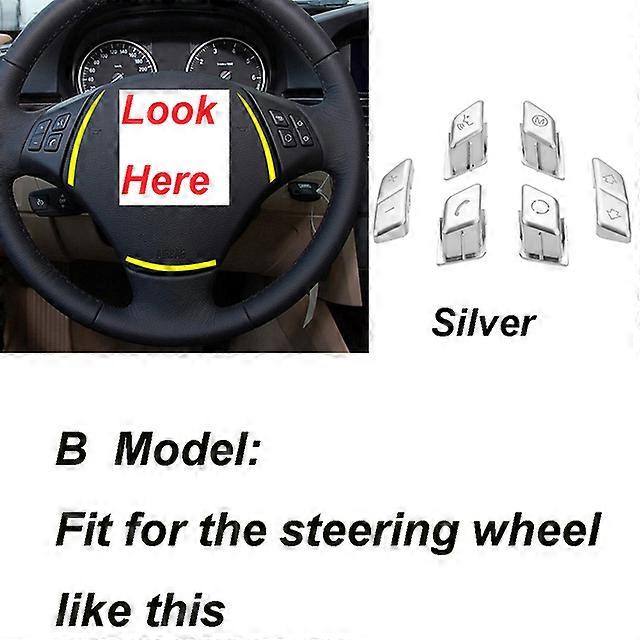 Silver Car Steering Wheel M Button Switch Replacement for BMW 3 Series E90 E92 E93 M3 /1 Series E81 E82 E87 E88 /X1 E84