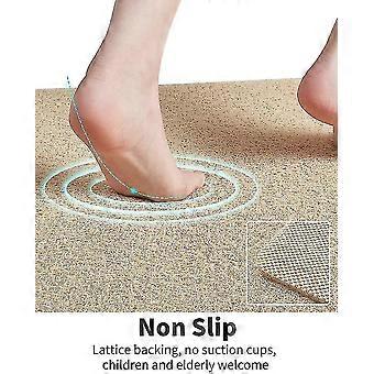 RenFox Tappetino Da Doccia Antiscivolo Tappetino Per Il Bagno A Ventosa Antimuffa Lavabile Lungo Bath Mat 100x40cmbianca