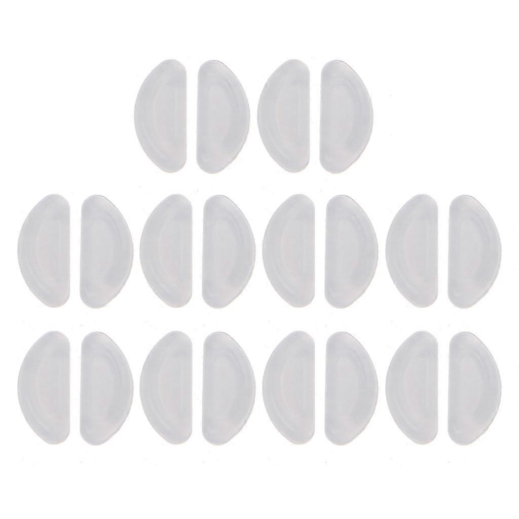 10 Pairs Self Adhesive Thin Soft Silicone Nosepads Glasses Support Nose Pads