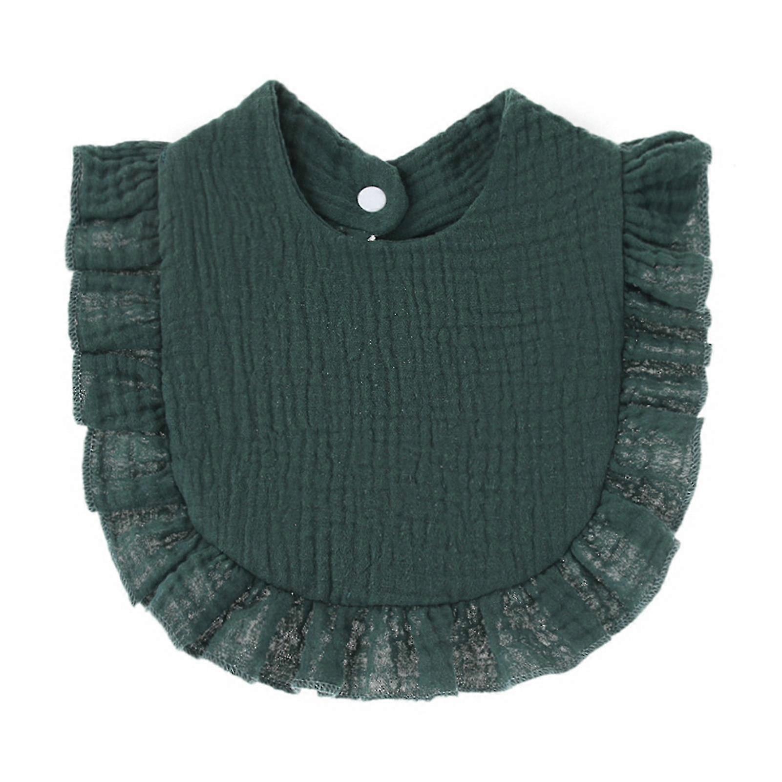 Bavoir pour bébé pratique facile à nettoyer doux volants conception nourrisson serviette de salive pour un usage quotidien