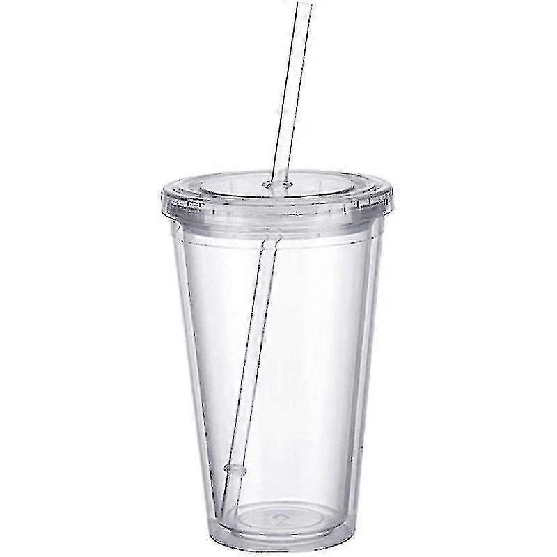 Wiederverwendbare doppellagige Becherdeckel mit wiederverwendbaren Strohhalmen Smoothie Juice-MXBC