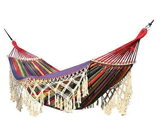 Outdoor Double Hammock, Portable Cotton Canvas Hammock for 2 Person