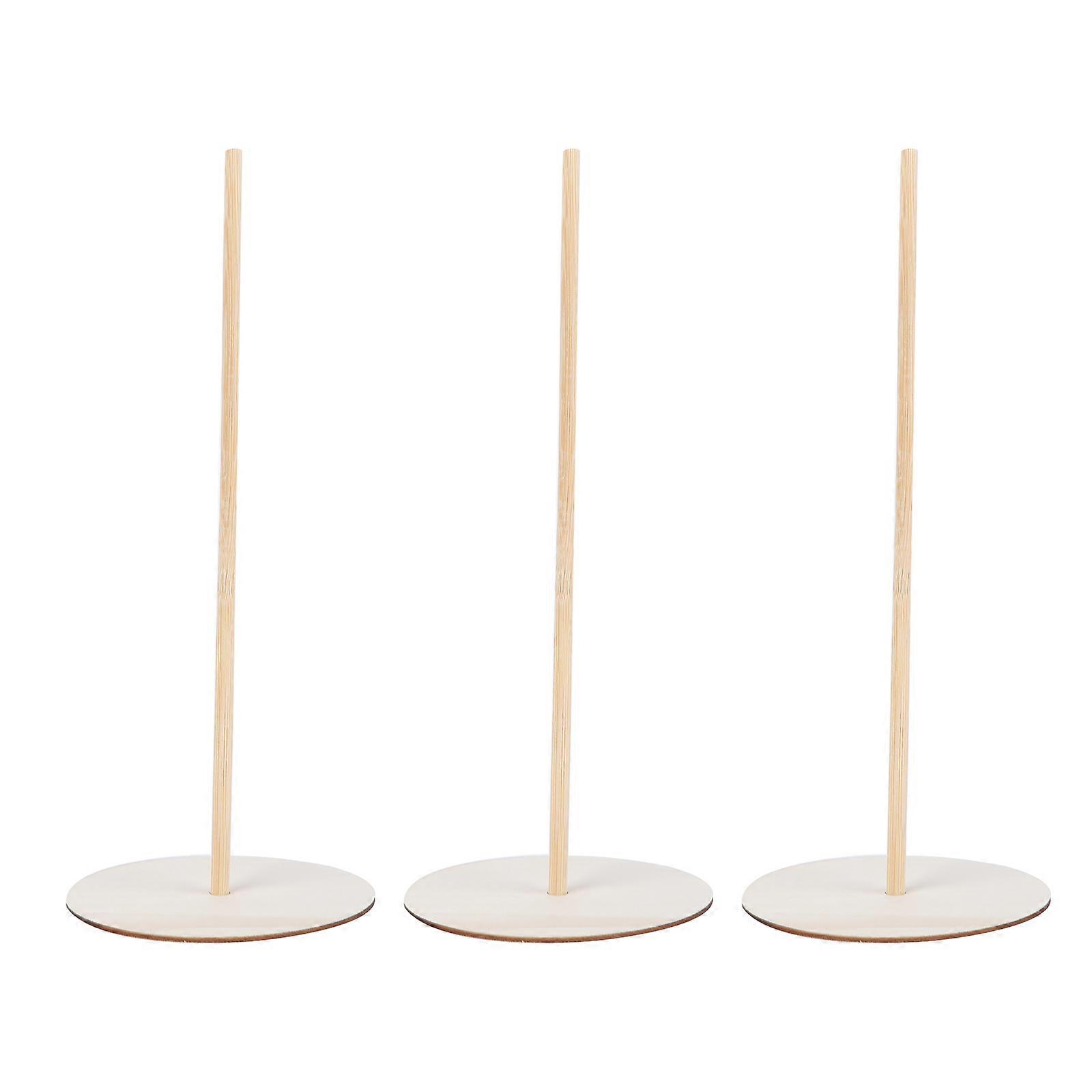 3pcs Wooden Donuts Stand Birthday Party Doughnut Rack Sweet Cart Stand Donut Display Holder Donuts Bar Favors
