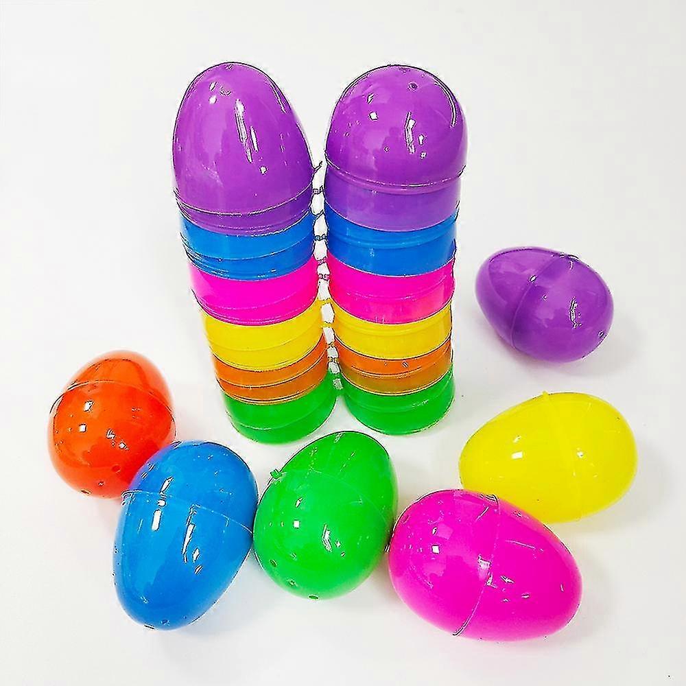6x4cm Eggs 12pcs Open Plastic Eggshell Simulation Eggs Party Decoration Raffle Twist Easter