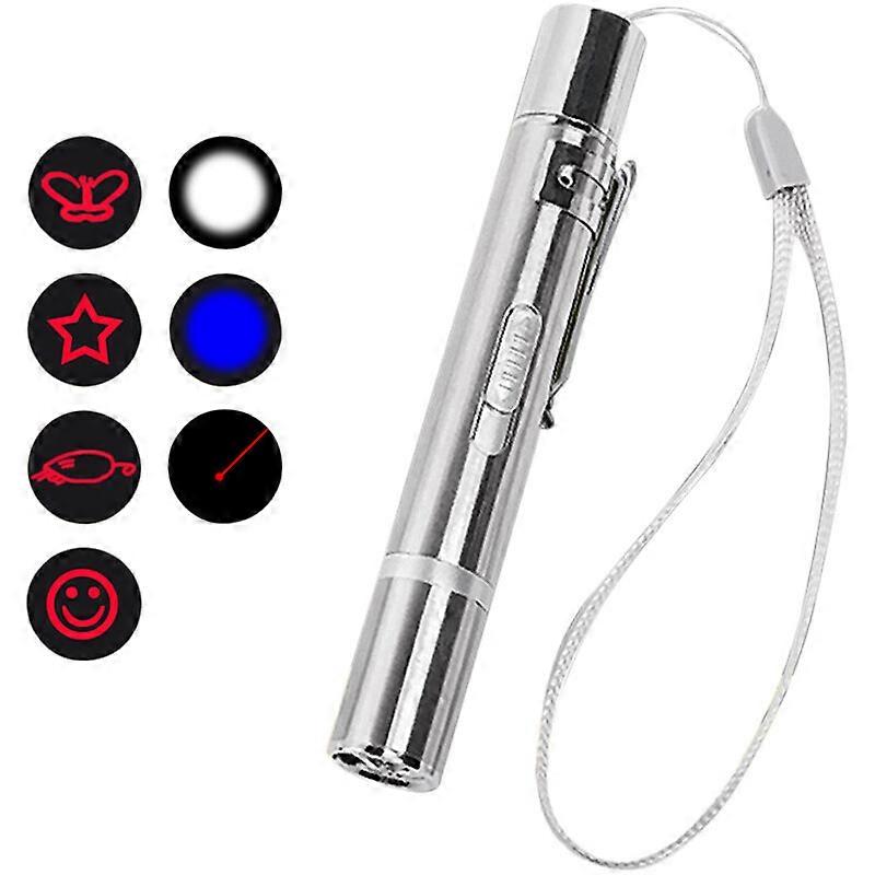 7-in-1-Multifunktions-Handheld-USB-Cat-Laserpointer mit Lanyard
