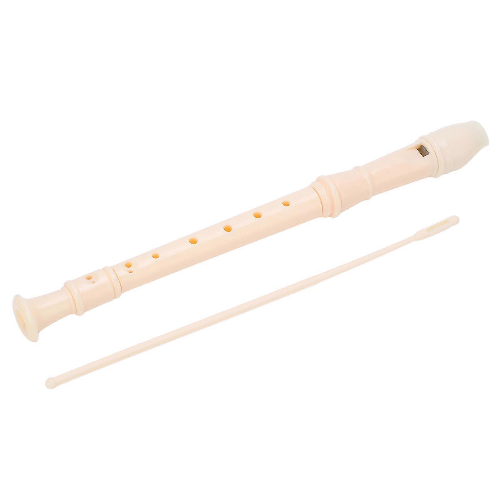 ABS Recorder Instrument 8 Hole Sopran Recorders för Kindergartens Elementary SchoolsWhite