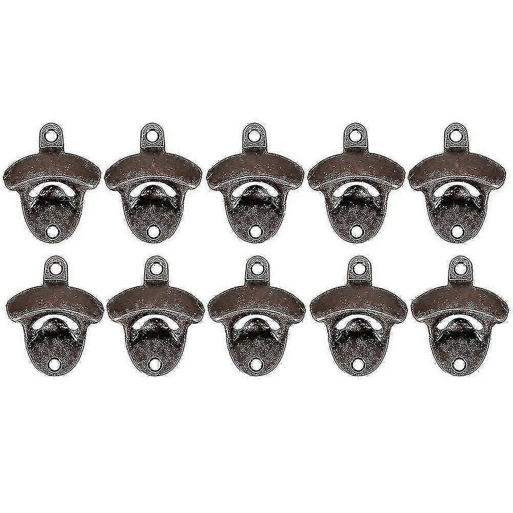 10 Pack Bottle Opener Wall Mounted Rustic Beer Opener(copper)_y High Quality