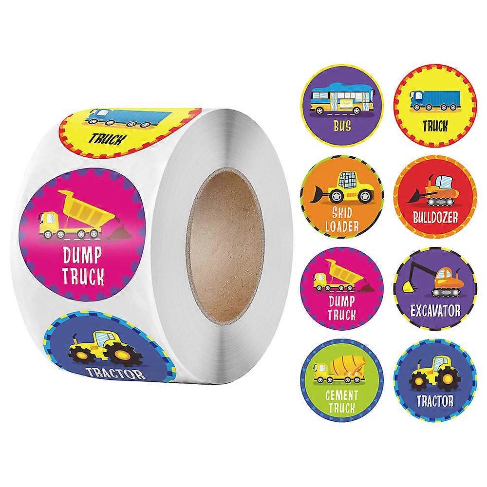 50-500pcs Cars Pattern Reward Sticker for Kids Cute Cartoon Bus Tank ...