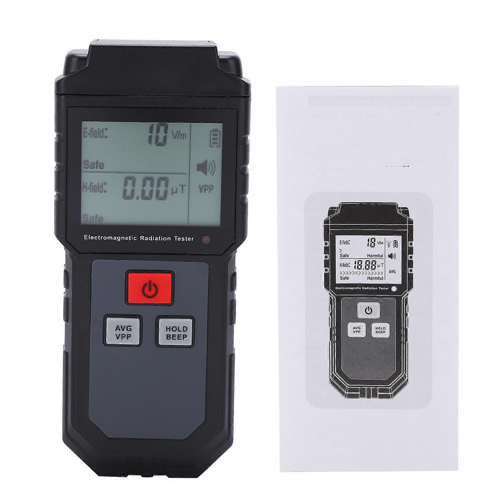 ET825 1V/m1999V/m 0.01T99.99T Electromagnetic Radiation Tester HighAccuracy LCD Radiation Detector