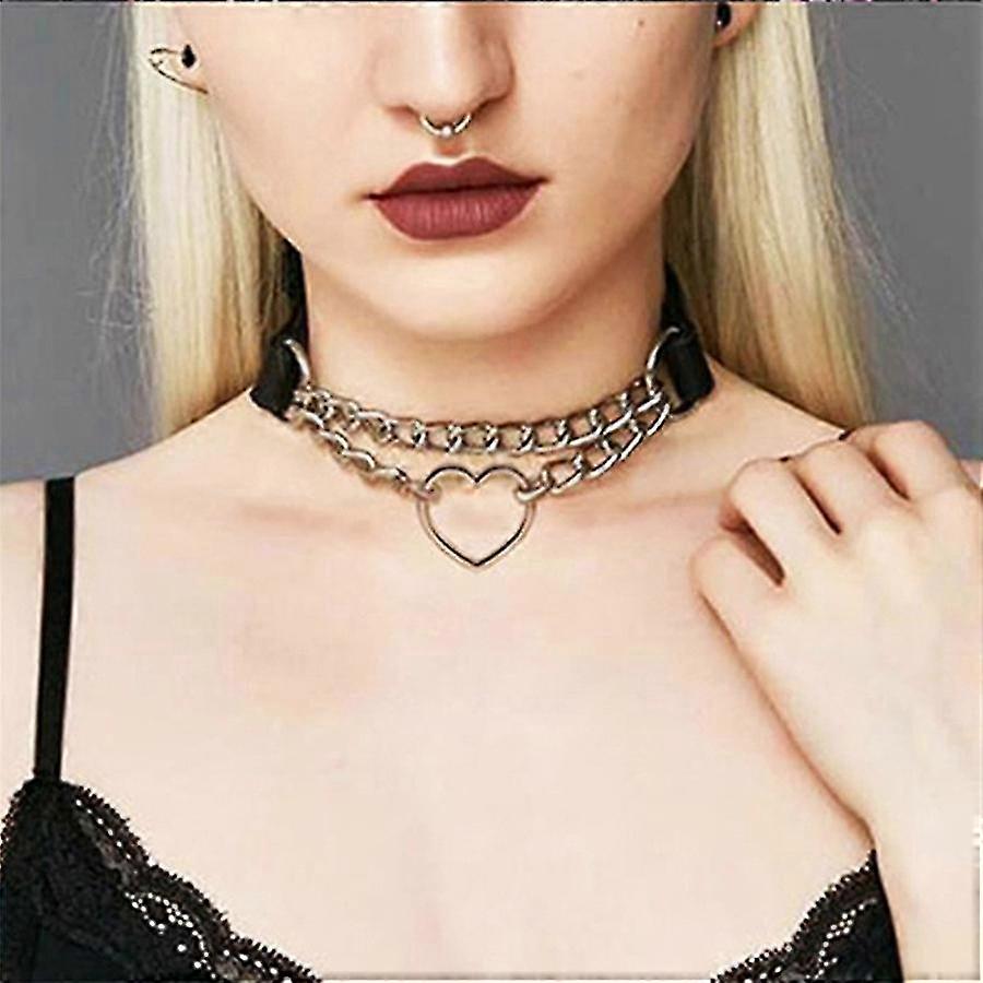Punk Serrure Chaîne Collier Femmes/hommes Gothique Chaîne Collier Ras Du Cou Goth Cadenas Pendentif Collier Emo Grunge Esthetique Egirl Bijoux 33042203100