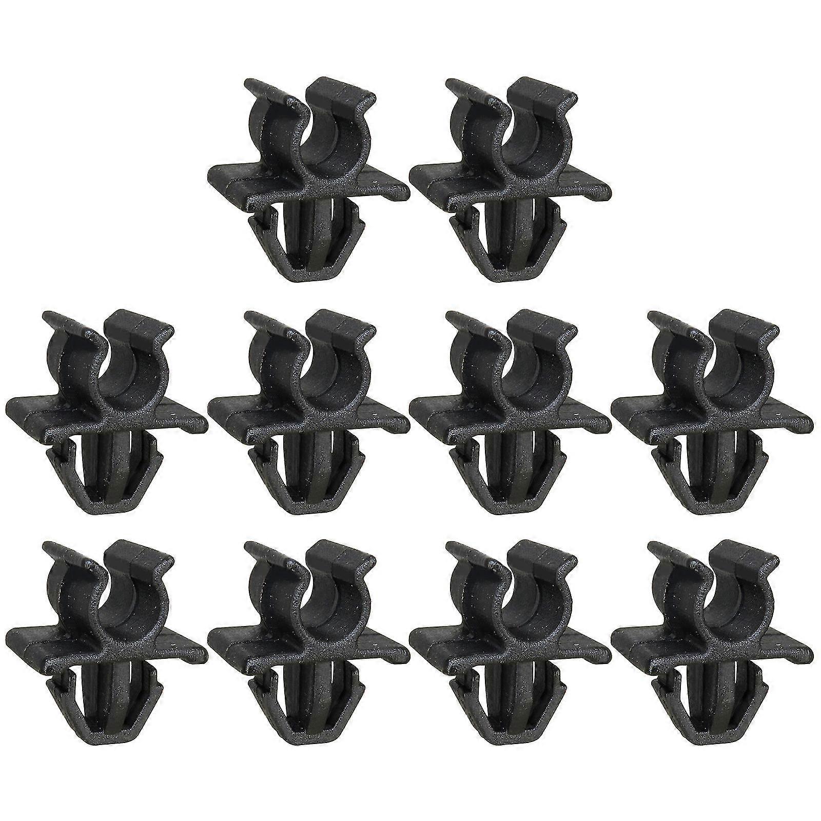 10pcs Black Plastic Bonnet Prop Support Rod Clips Durable Support Rod Buckles