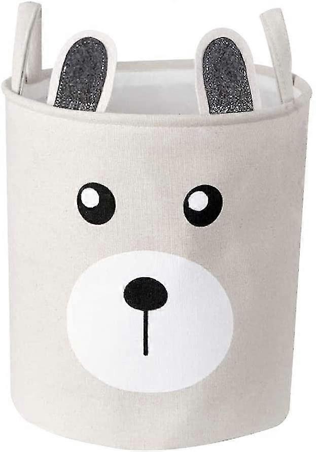 children's laundry basket can be folded, ear bear design