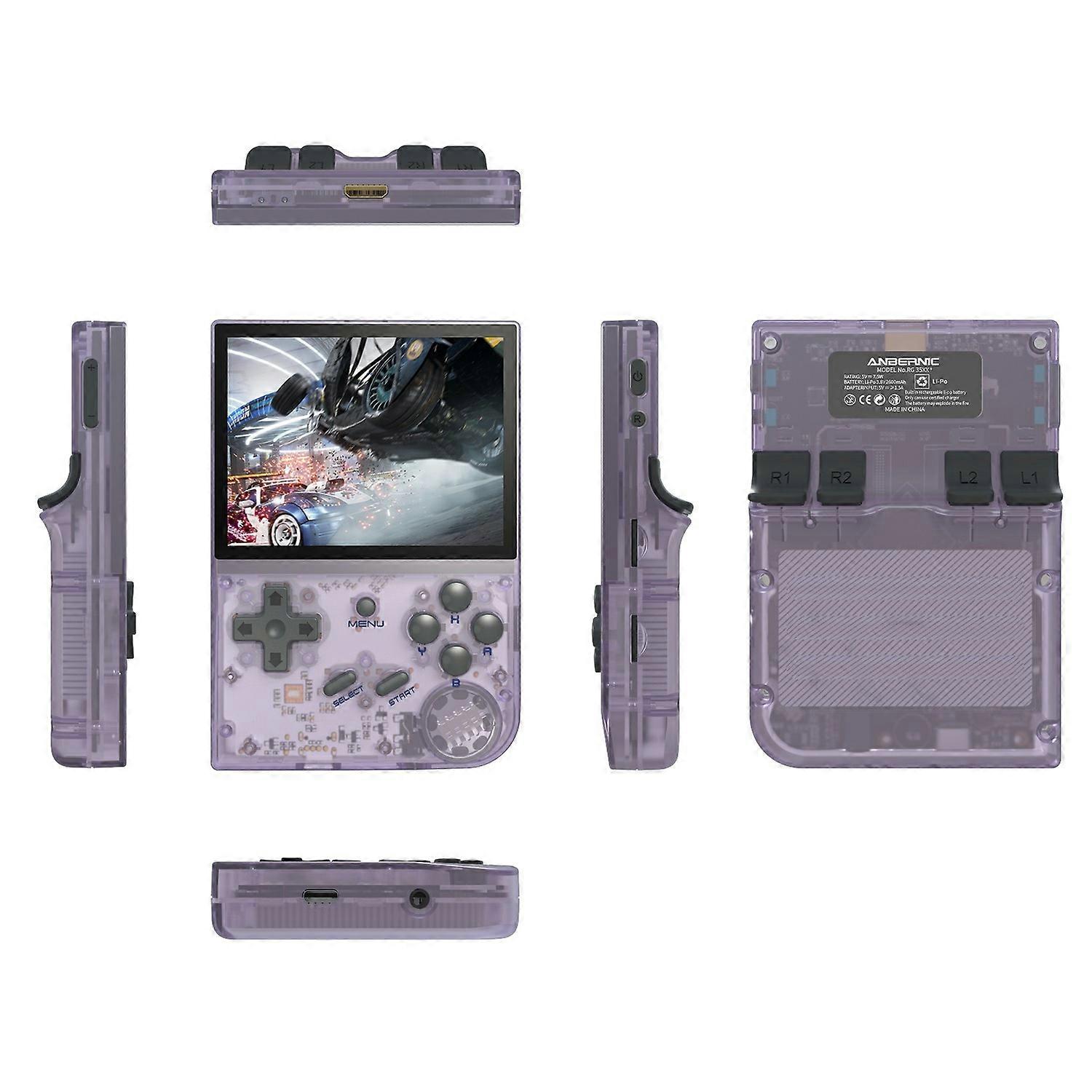 AMPOWN RG35XX Upgraded 32G Open Source Handheld Game Console Classic Retro Arcade Gaming Machine - T