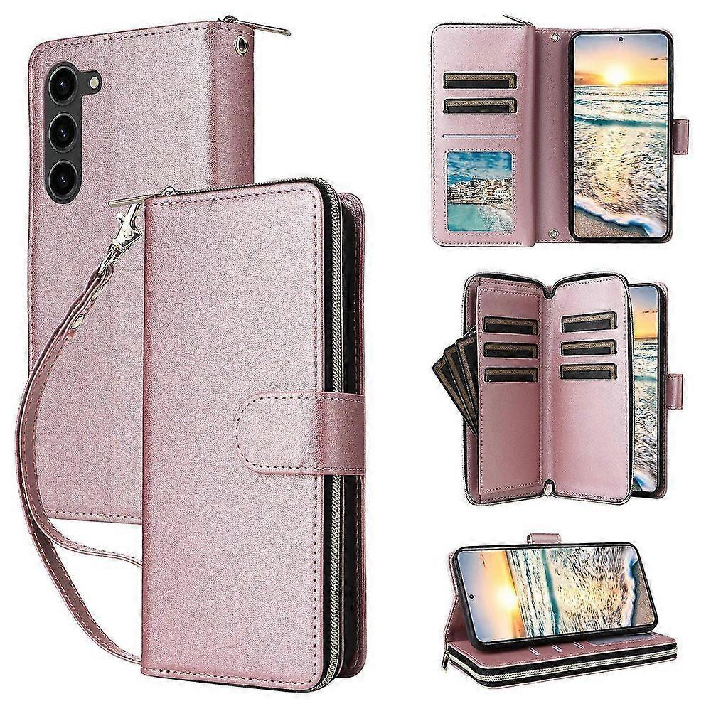 For Samsung Galaxy S23 Leather Case Zipper Wallet Folio Flip Phone Cover