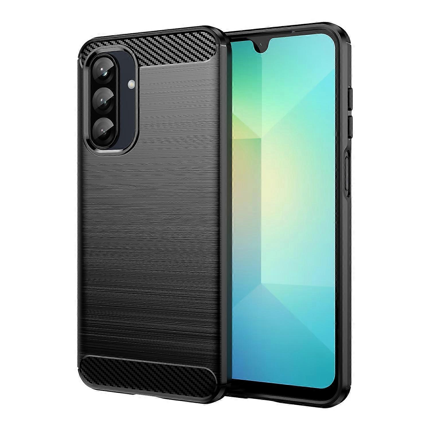 适用于三星 Galaxy A26 5G 碳纤维设计纹理 TPU 手机壳黑色