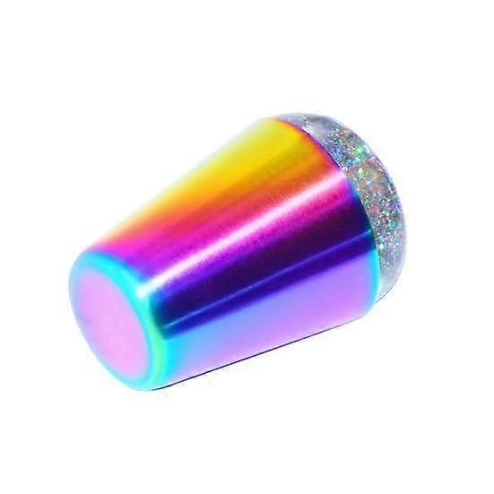 Colorful Rainbow Silicone Head Nail Stamper Art Manicure Tool Portable Templates