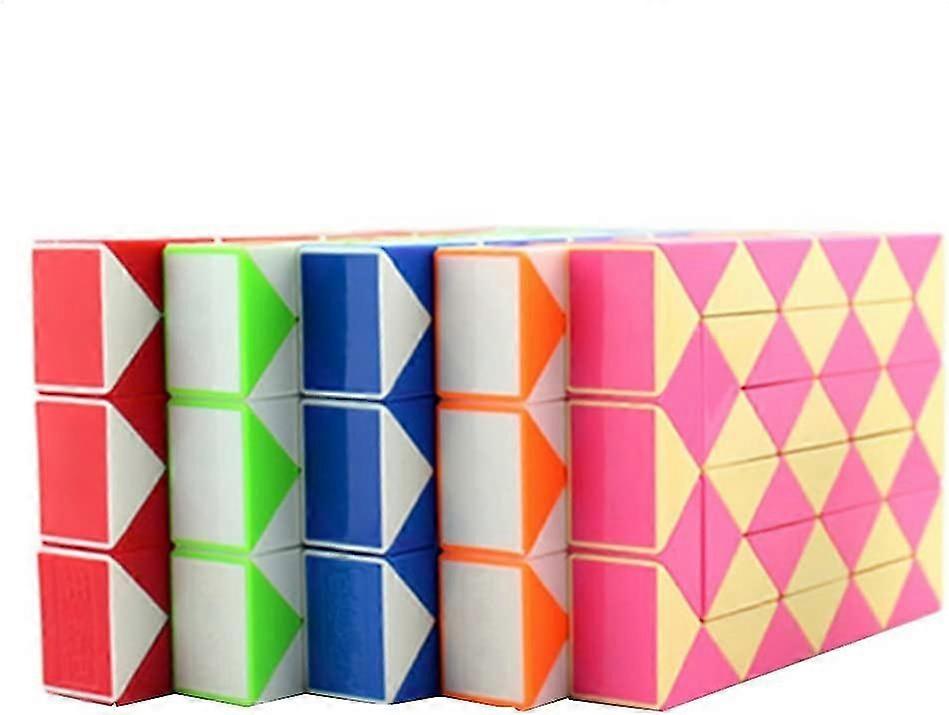 5pcs Magic Snake Puzzle Twisty Toy 36 Wedges Magic Rule
