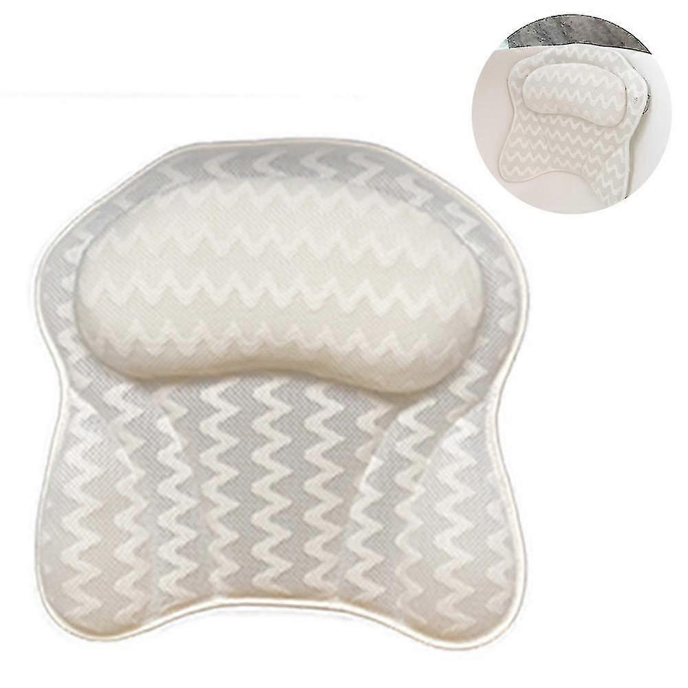 Bath Pillow For Bathtub - 6 Suction Cups Extra Strong Suction Bath