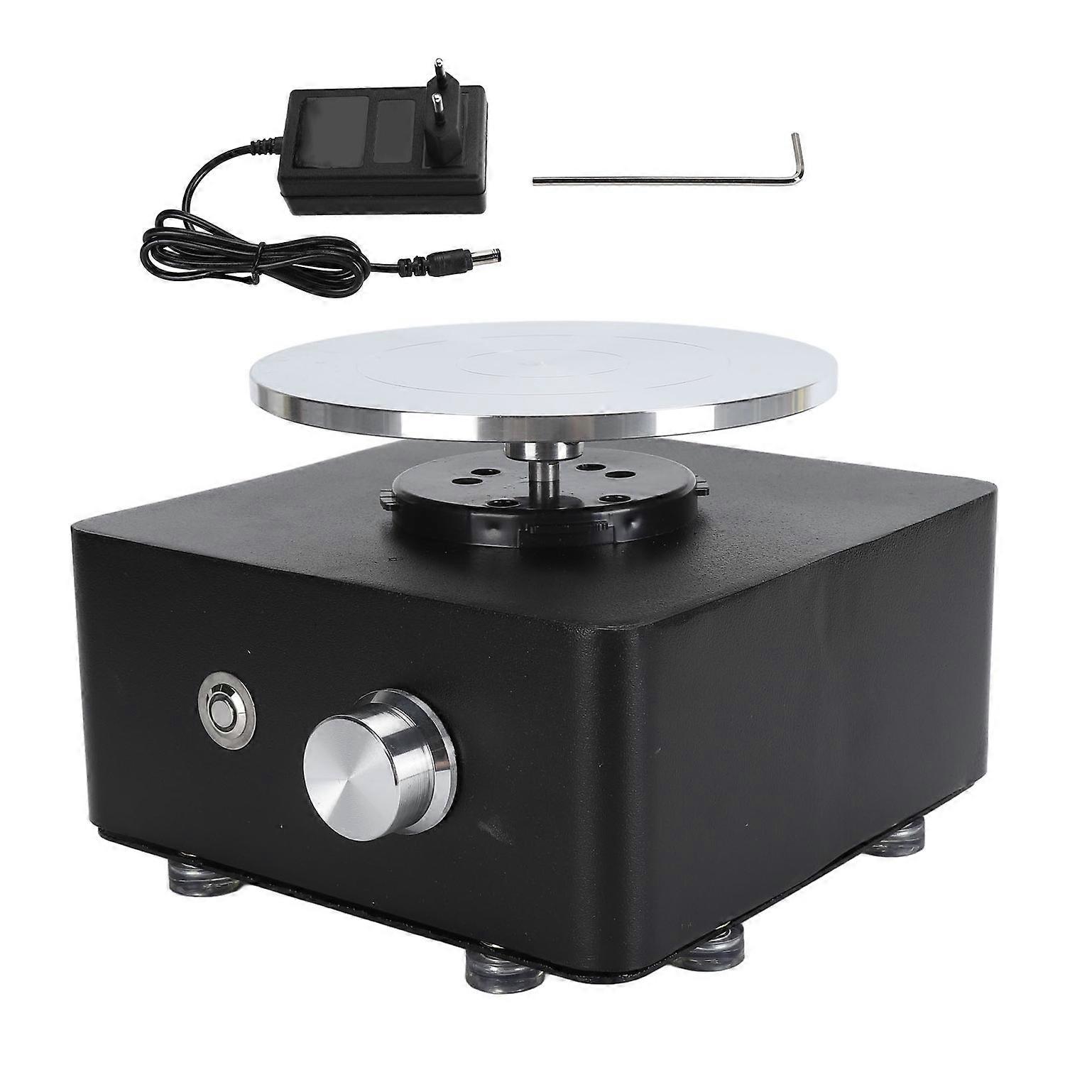 Mini Pottery Wheel Kit 0‑180RPM Adjustable Kids Ceramic Drawing Machine with Detachable Turntable Bl