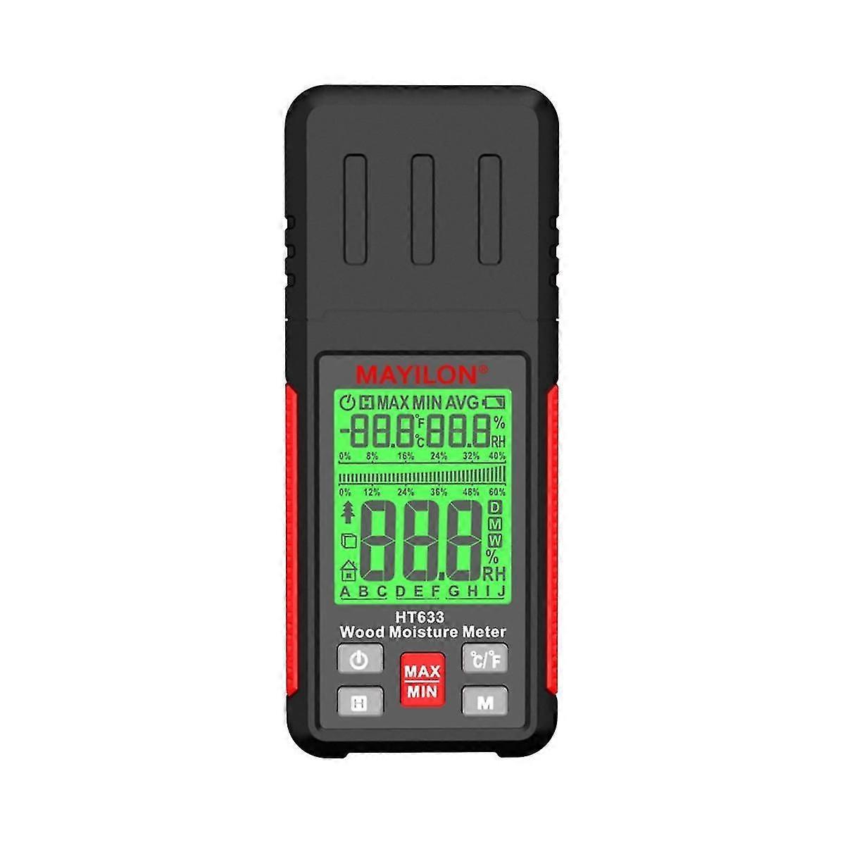 Ht633 Lcd Display Digital Wood Moisture Meter Wood Humidity Tester Hygrometer Timber Damp Detector
