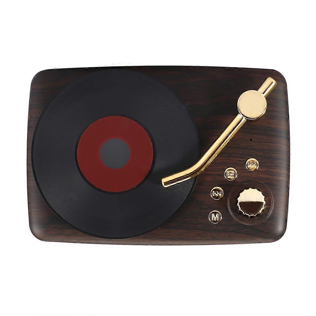 Retro Style Bluetooth Speaker, Built-in High-sensitivity FM Receiving Antenna, Long-term Voyage T12 (Brown)
