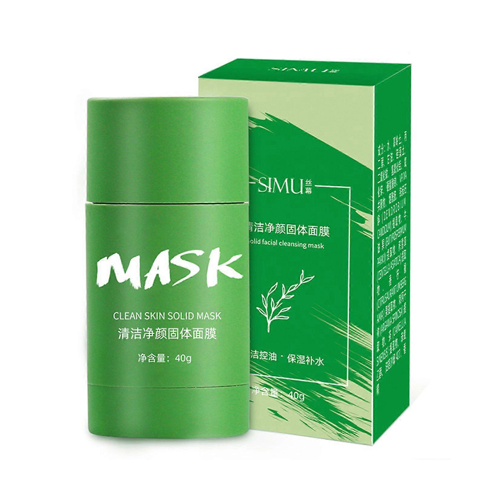 Bâton de masque au thé vert Extrait de thé vert Pores propres Hydratant Éclaircissant Adapté à tous les types de peau