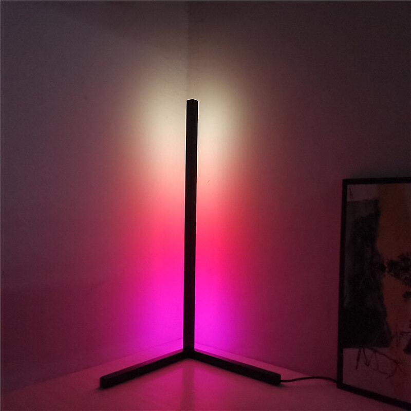 52Cm Led Rgb Color Changing Corner Floor Lamp With Remote - Eye Protection, Bedside, Vertical Desk Light
