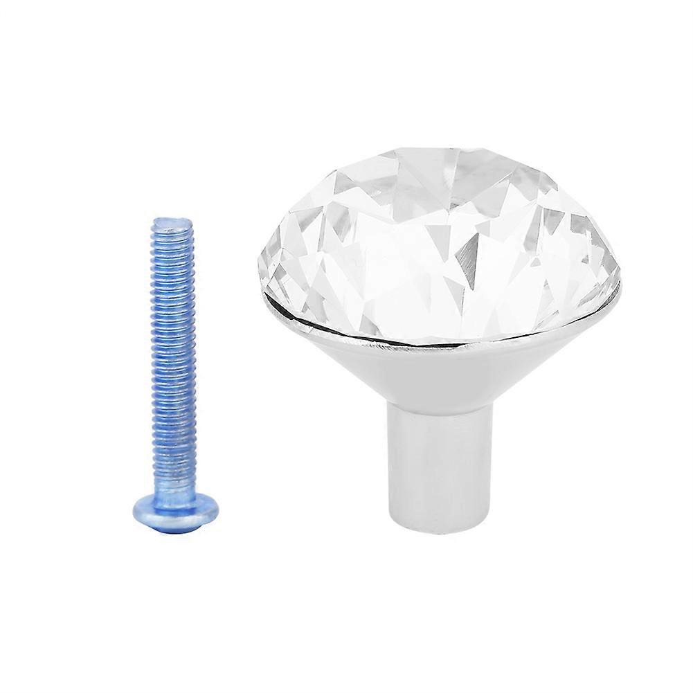 Crystal Cabinet Knobs Diamond Shape Handle Pull for Drawer Dresser Furniture (Large)