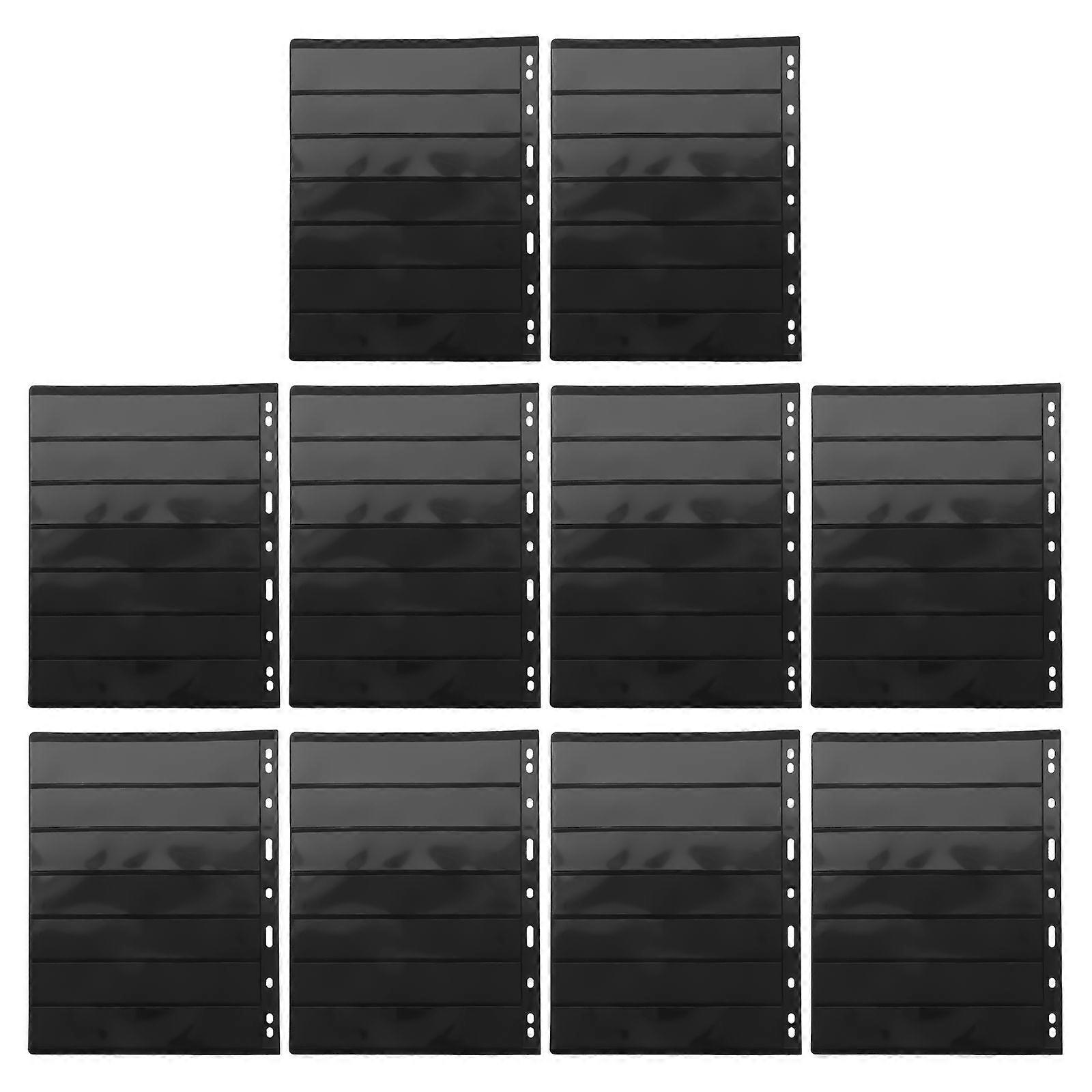 10 Sheets of Loose Leaf Classification Stamp Storage Pouches Storage Holders for Album Stamp
