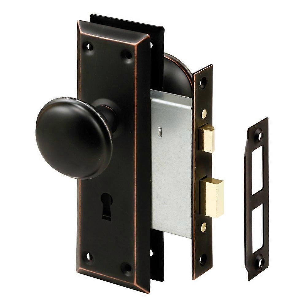 Classic Bronze Mortise Lock Set for 1-3/8" to 1-3/4" Interior Doors - Durable Hardware for Home Security