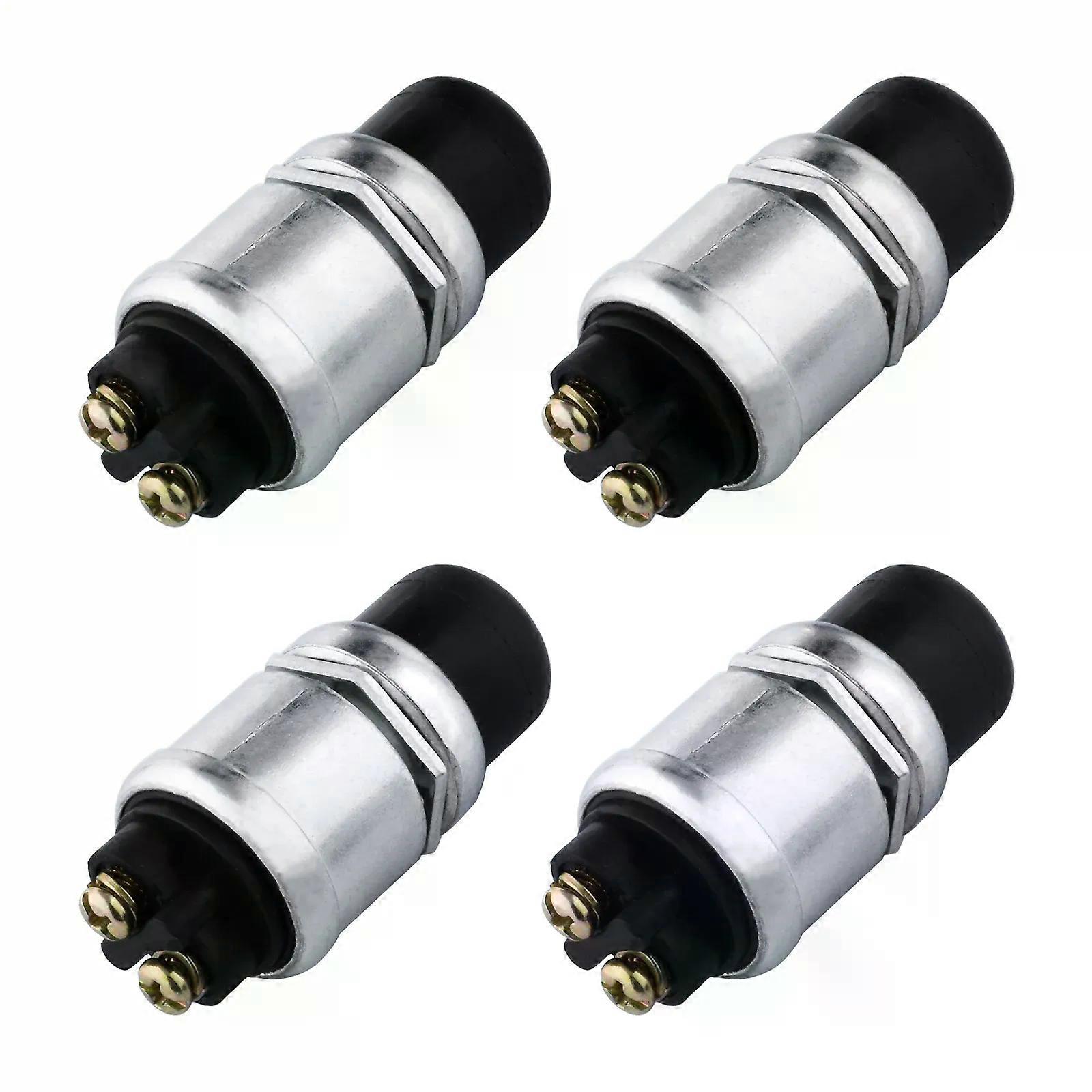 4Pc Button Engine Start Momentary Actuation Switch 12V/24V Waterproof Car Boat Track Ignition Engine Actuation Switch