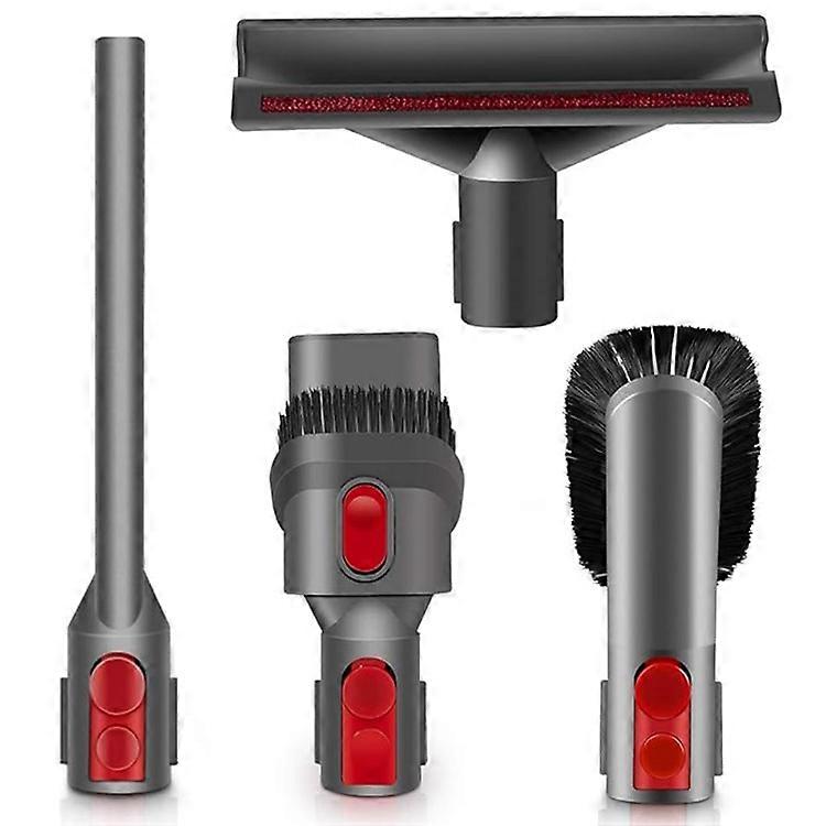 Compatible For Dyson V15 / V12 / V11 / V10 / V8 / V7 4Pcs / Set Accessories Vacuum Cleaner Hard Soft Brush + Crevice Cleaning Nozz