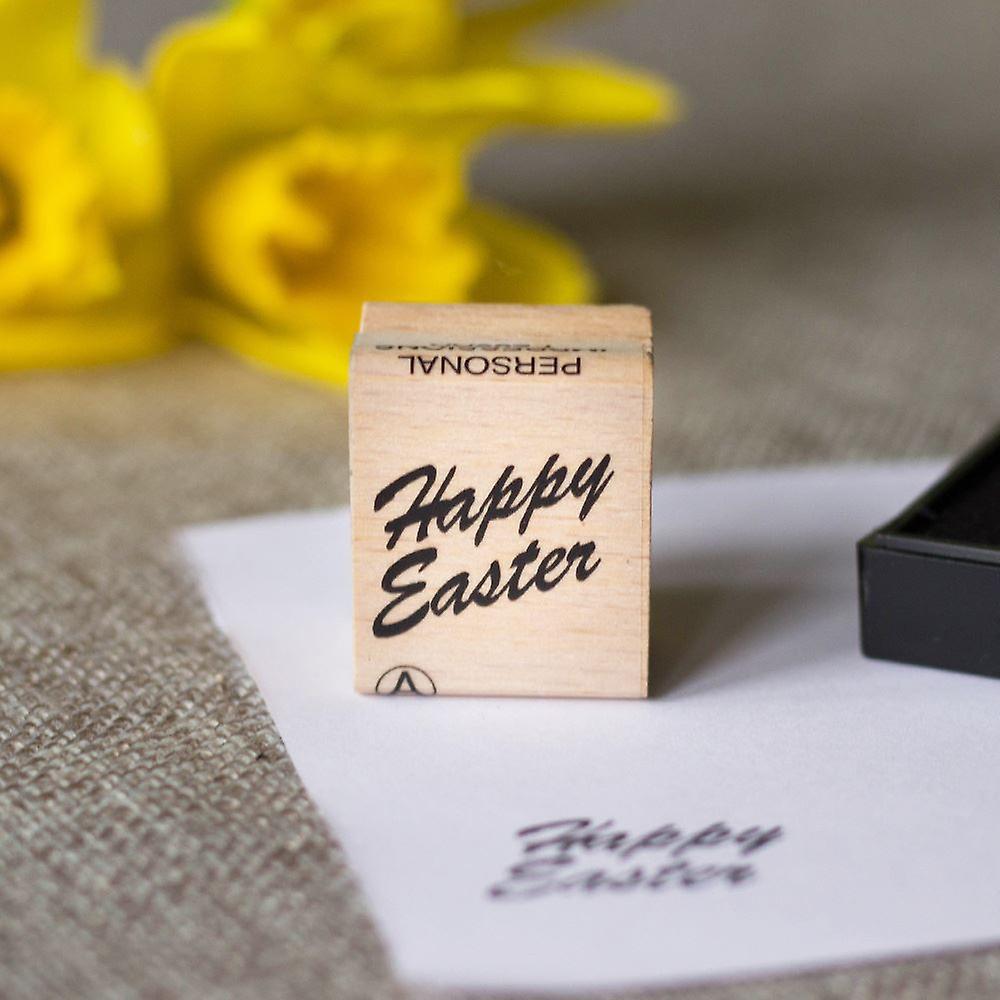 Small Happy Easter Rubber Mounted Stamp Greetings Craft Card Making Scrapbooking