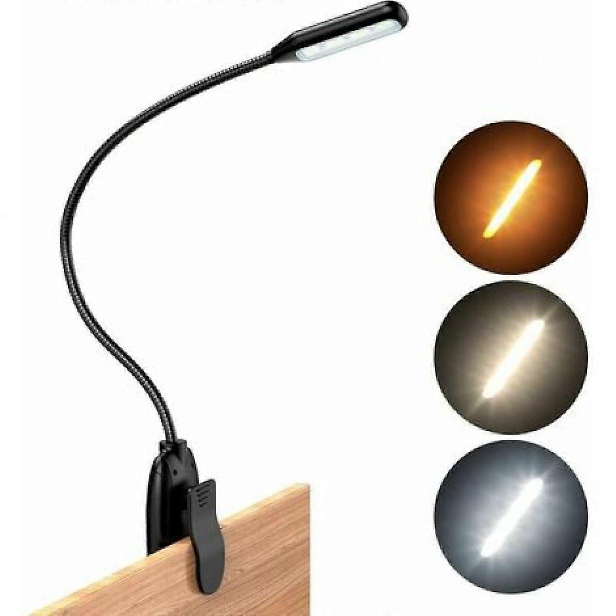 Reading light Book light, USB charging Reading light 7 LED CON 3 brightness modes and 3 color temperatures