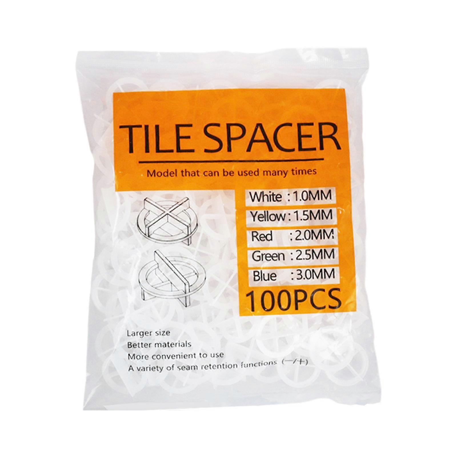 100Pcs Tile Spacers, Cross Tile Leveling System Spacer, Reusable Construction