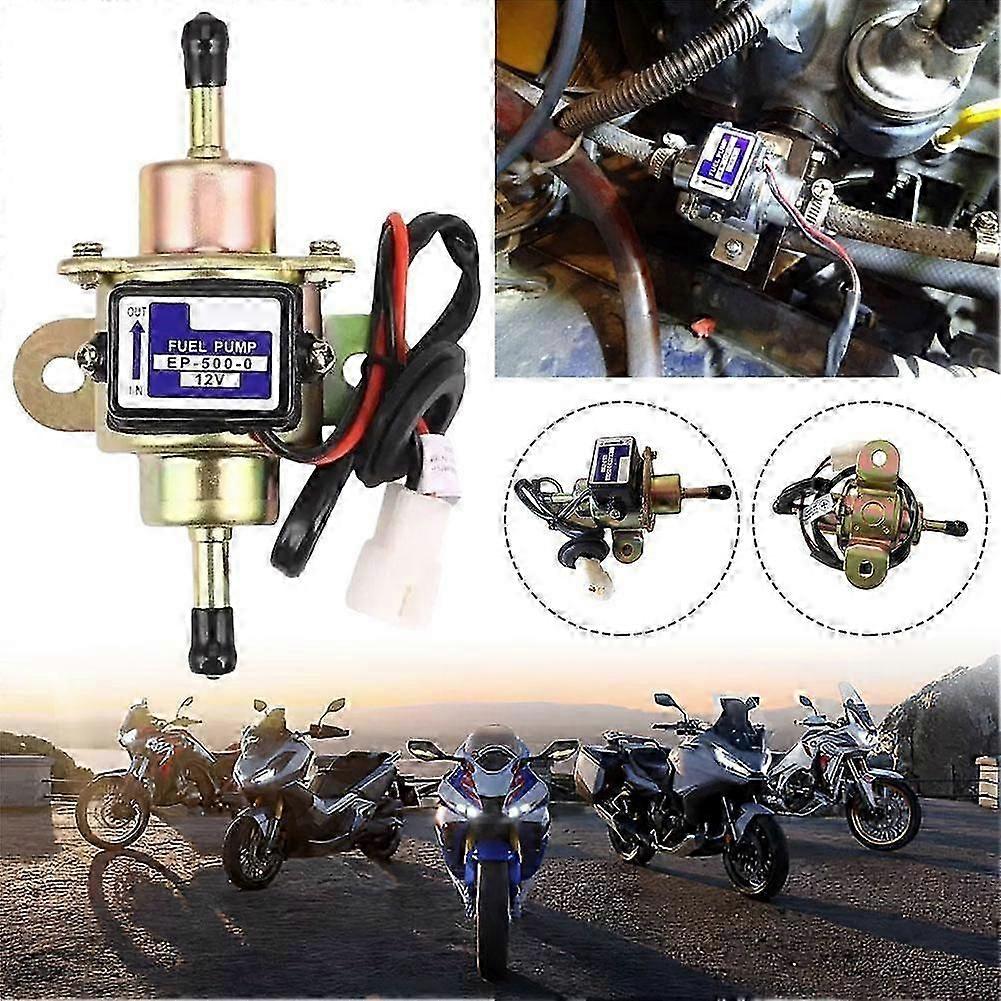Carmorecar2017 Universal 12V Low Pressure Electric Fuel Pump - 3-5 PSI, 20-30 GPH, 1/4" Tubing