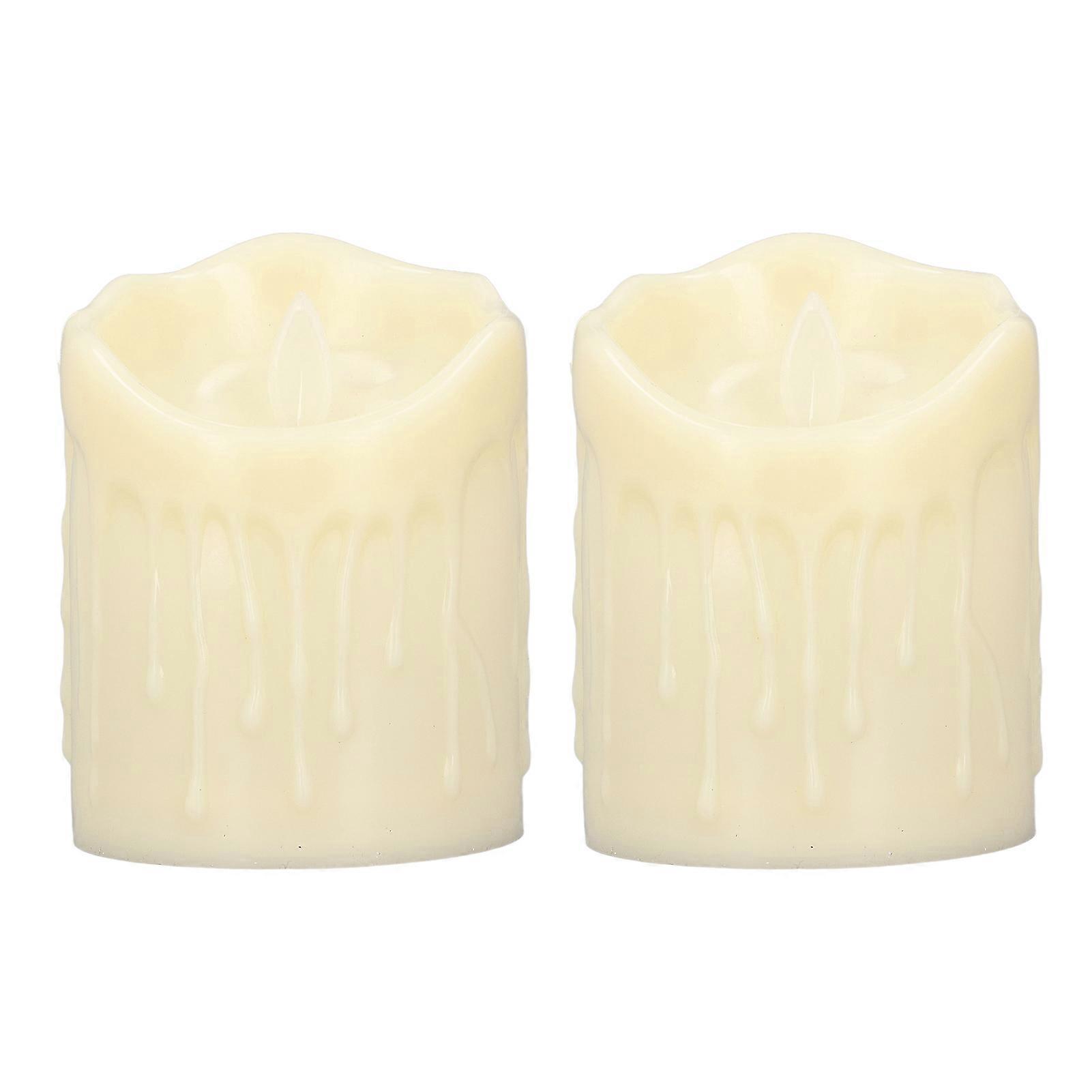 2pcs Flameless LED Candle Light for Dating, Wedding and Proposal Simulation