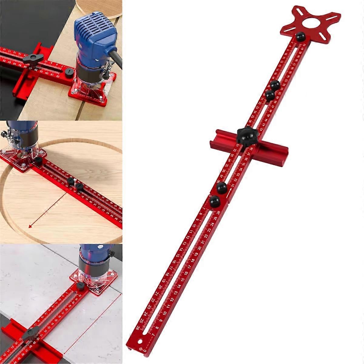 Staffa Per Fresatura Scanalature 4 In 1 In Alluminio – Jig Regolabile Per Falegnameria E Taglio Cerchi